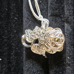 Elegant Silver Rose Ring New Size 9